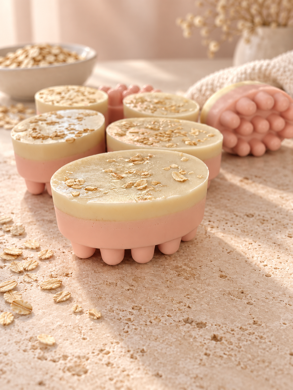 BLUSHING OAT & PINK CLAY MASSAGE BAR