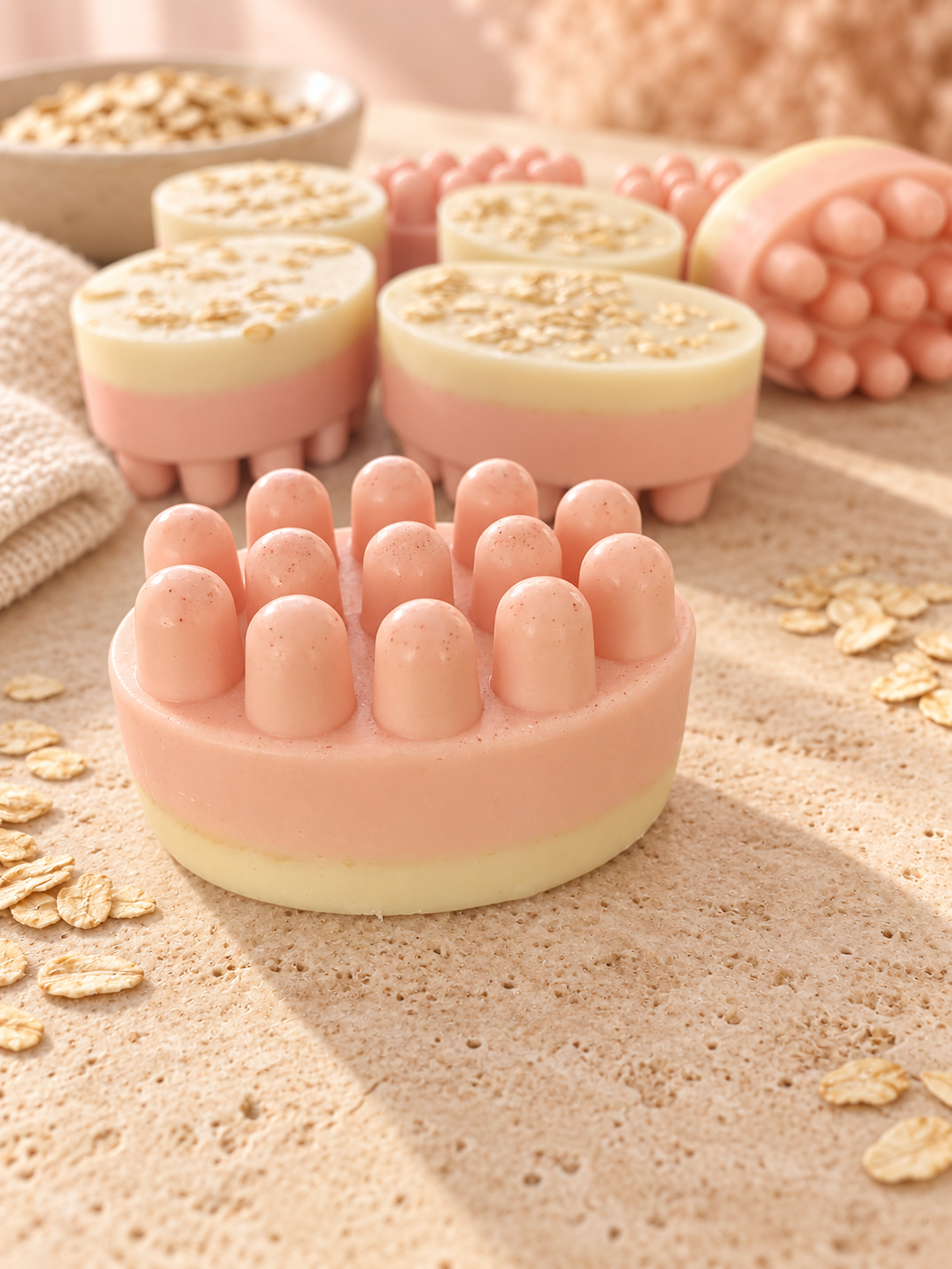 BLUSHING OAT & PINK CLAY MASSAGE BAR