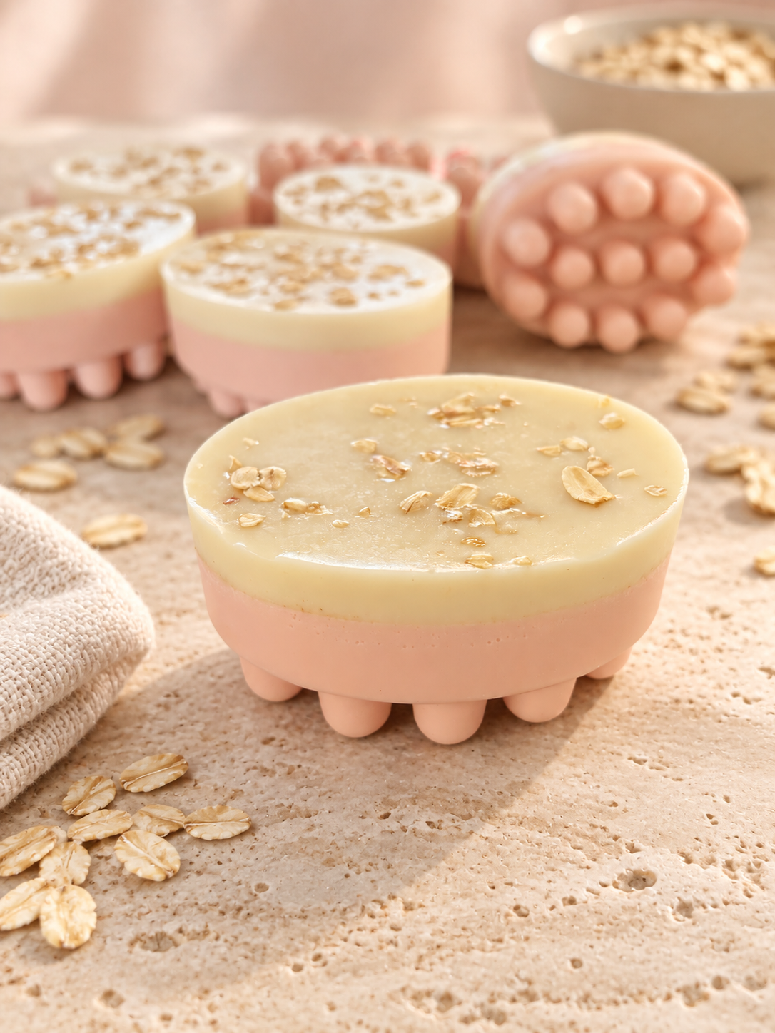 BLUSHING OAT & PINK CLAY MASSAGE BAR