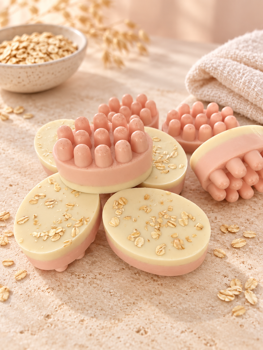 BLUSHING OAT & PINK CLAY MASSAGE BAR