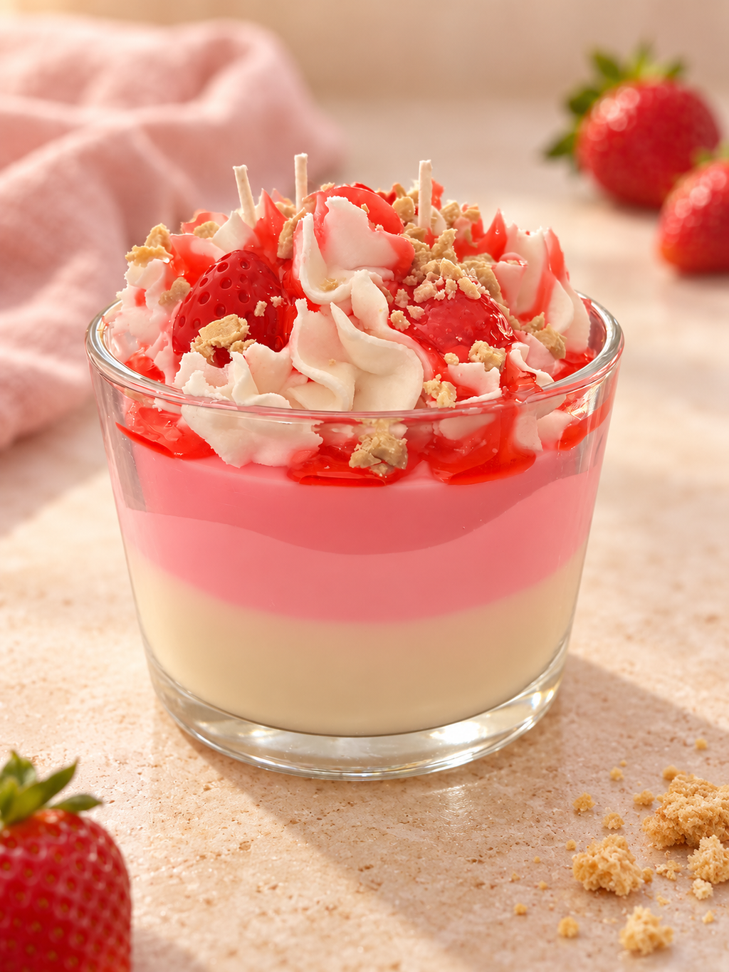 Strawberry Shortcake Candle