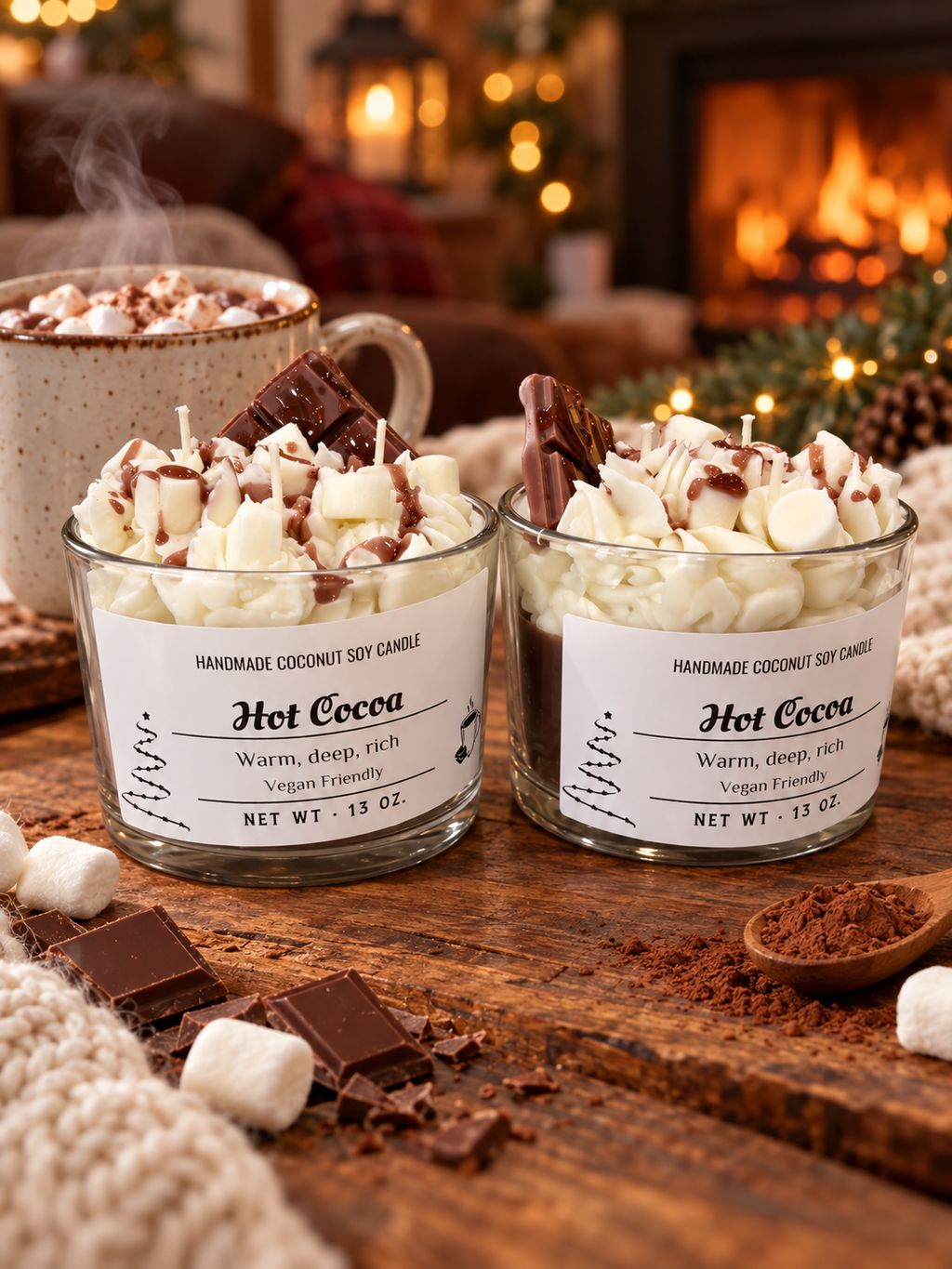 Hot Cocoa Dessert Candle