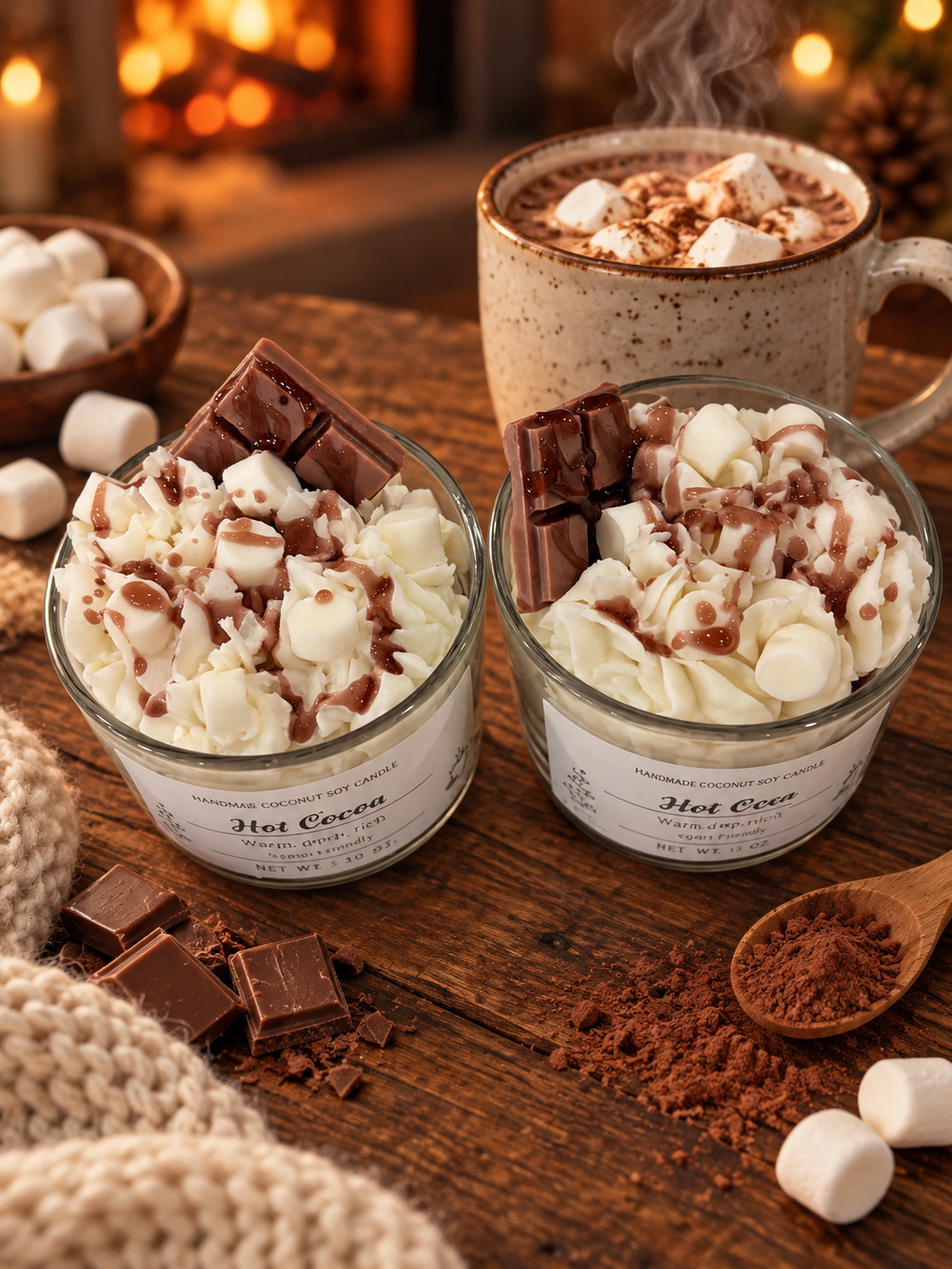 Hot Cocoa Dessert Candle