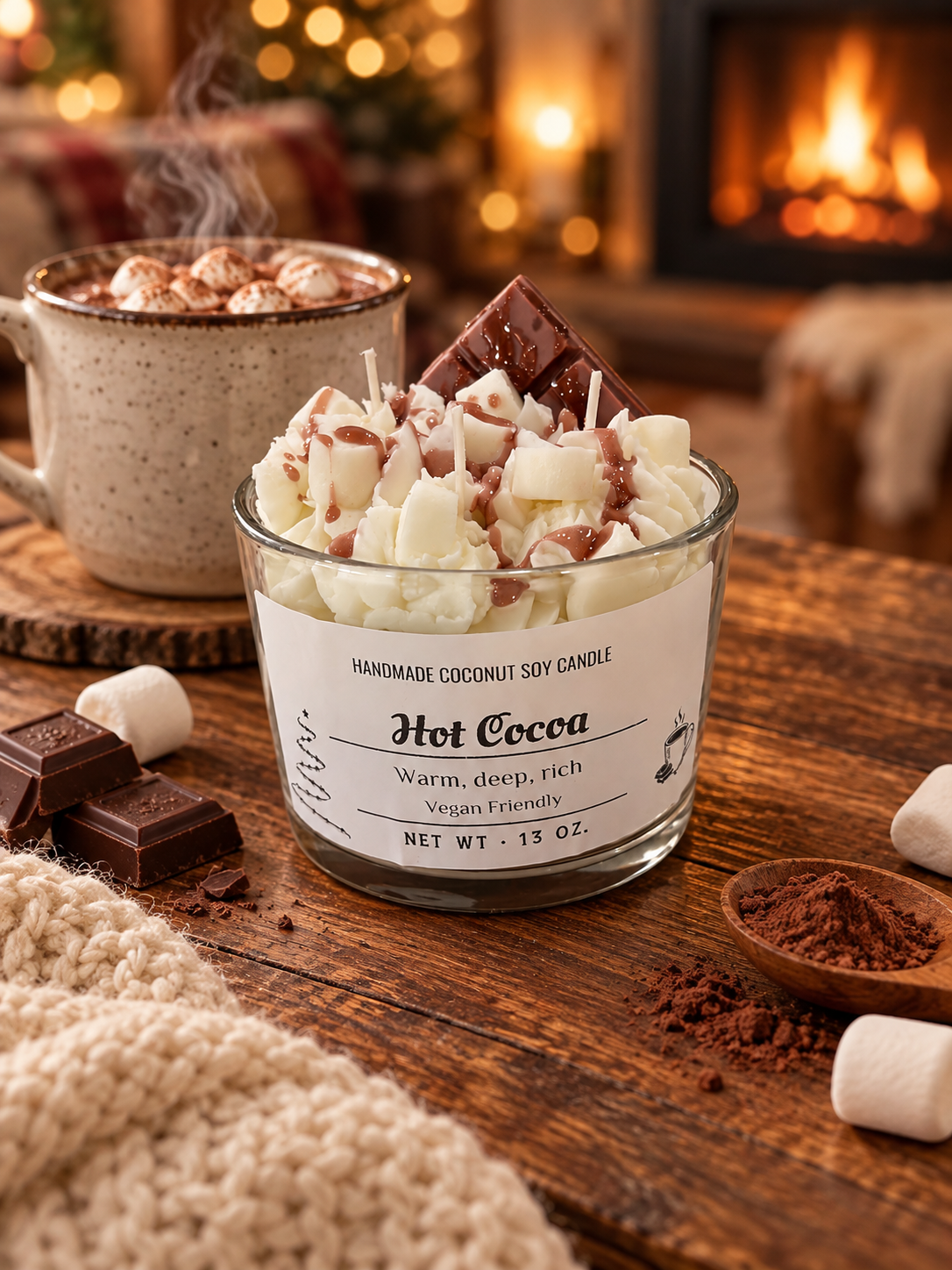 Hot Cocoa Dessert Candle