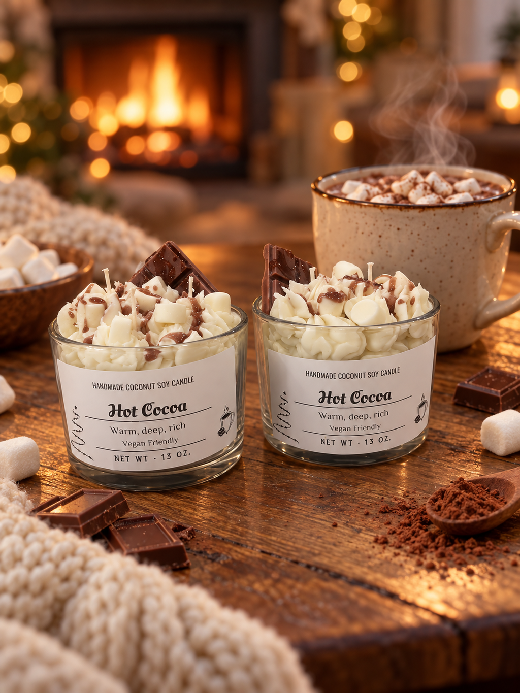 Hot Cocoa Dessert Candle