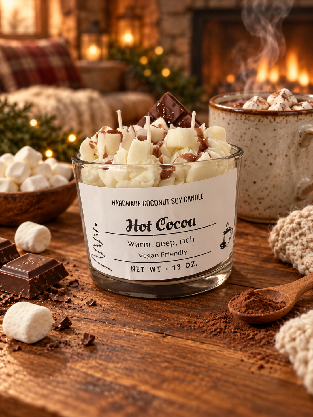 Hot Cocoa Dessert Candle
