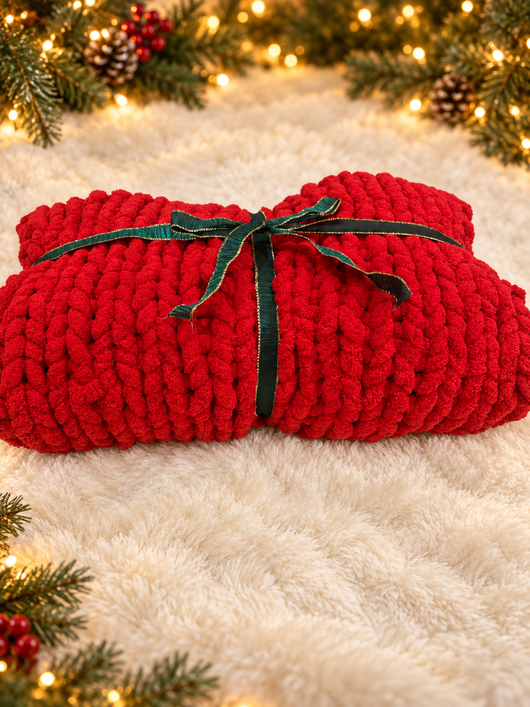 Christmas Ruby- Handmade Blanket